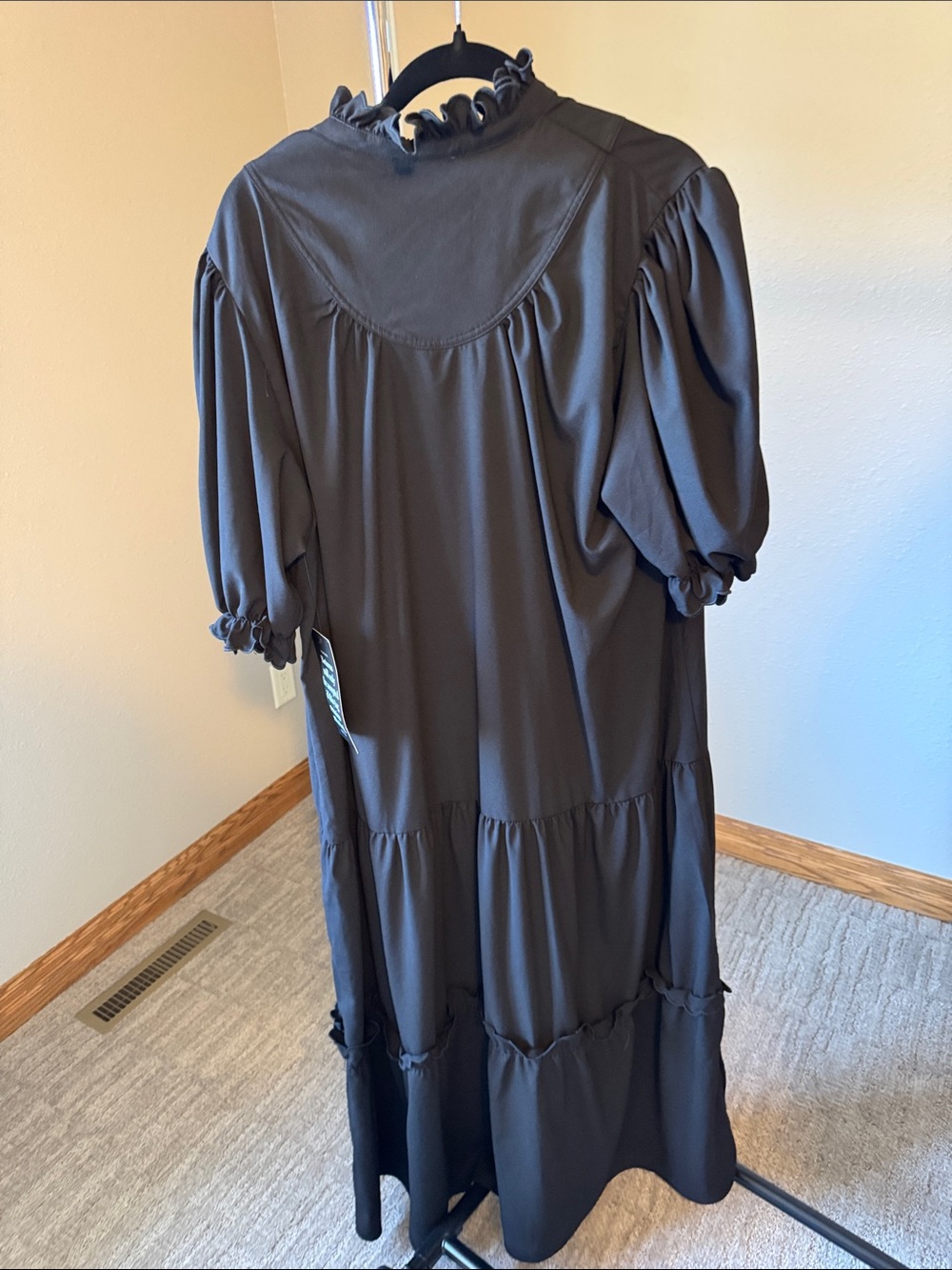Pomander Place Black Ruffle-Trim Tiered Maxi Dress - Picture 3 of 3